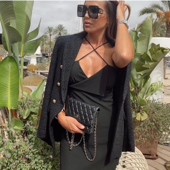 ZARA Black Strappy Mini Dress - Picture 1 of 6